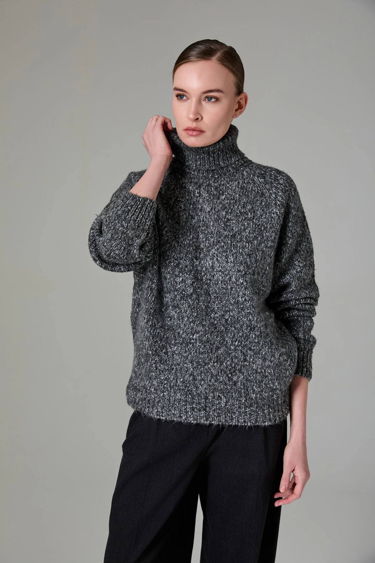 Balıkçı Yaka Kalın Triko Kazak