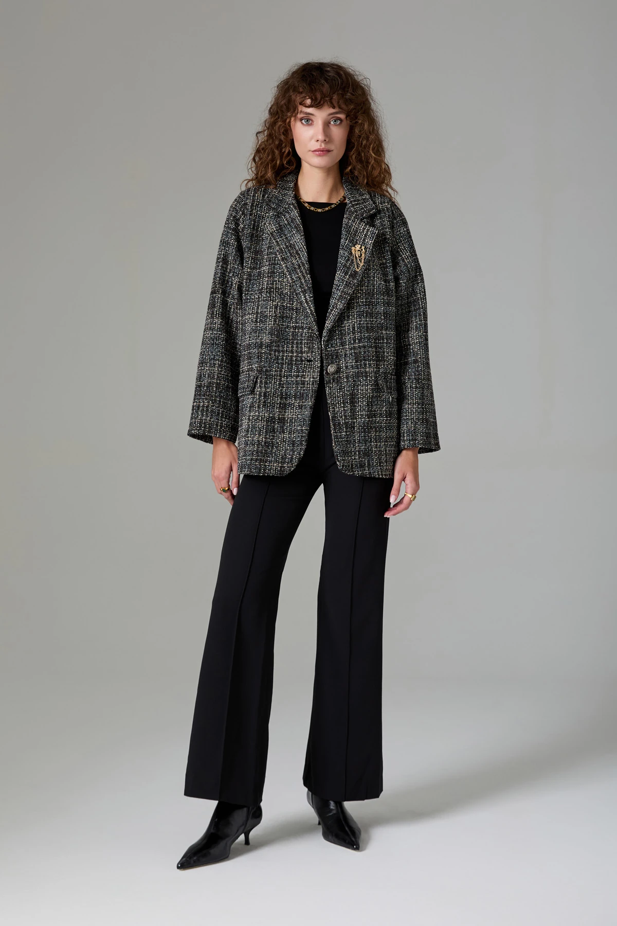 Armalı Tek Düğme Ceket