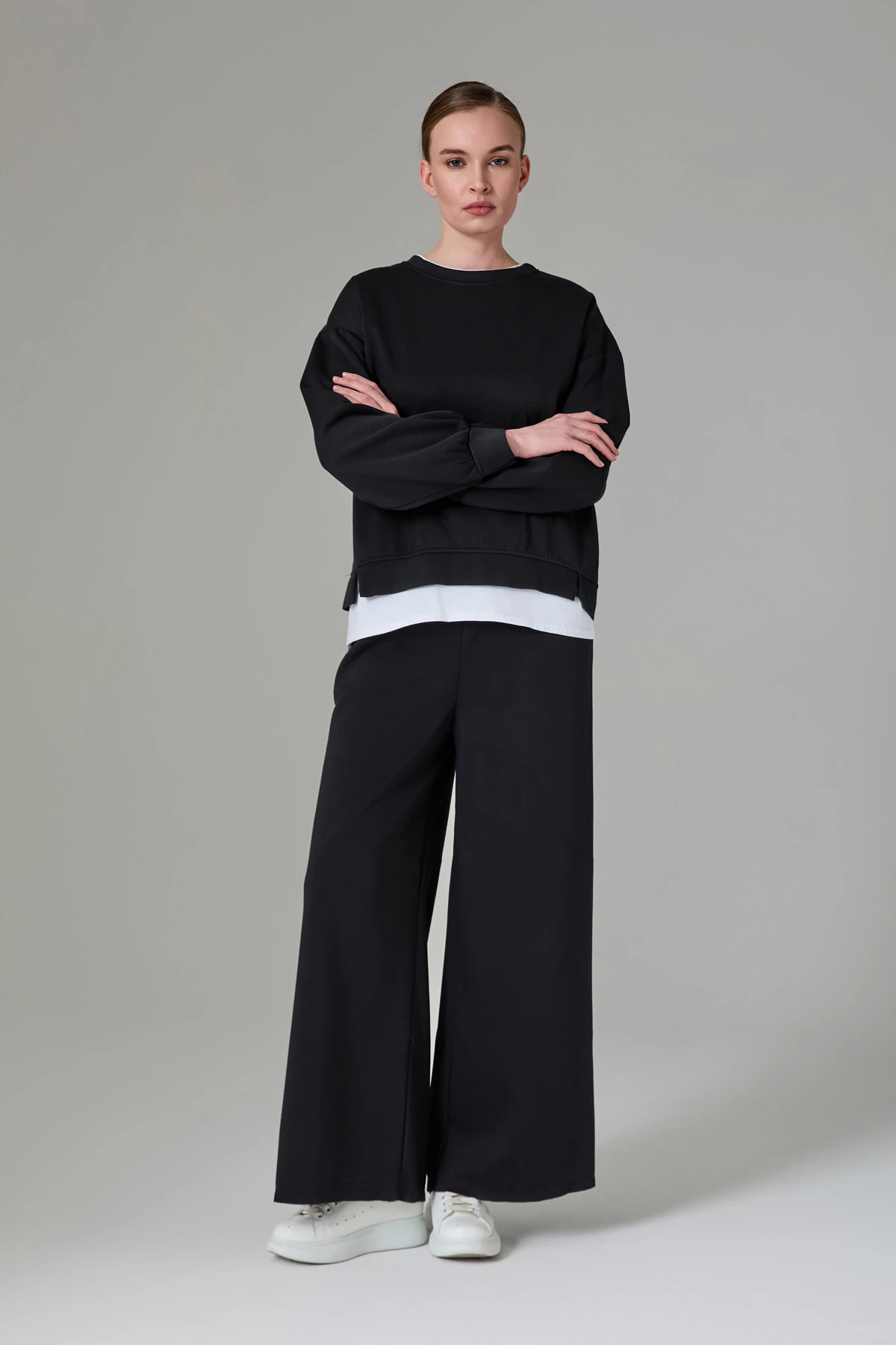 Beli Lastikli Scuba Bol Kesim  Pantolon