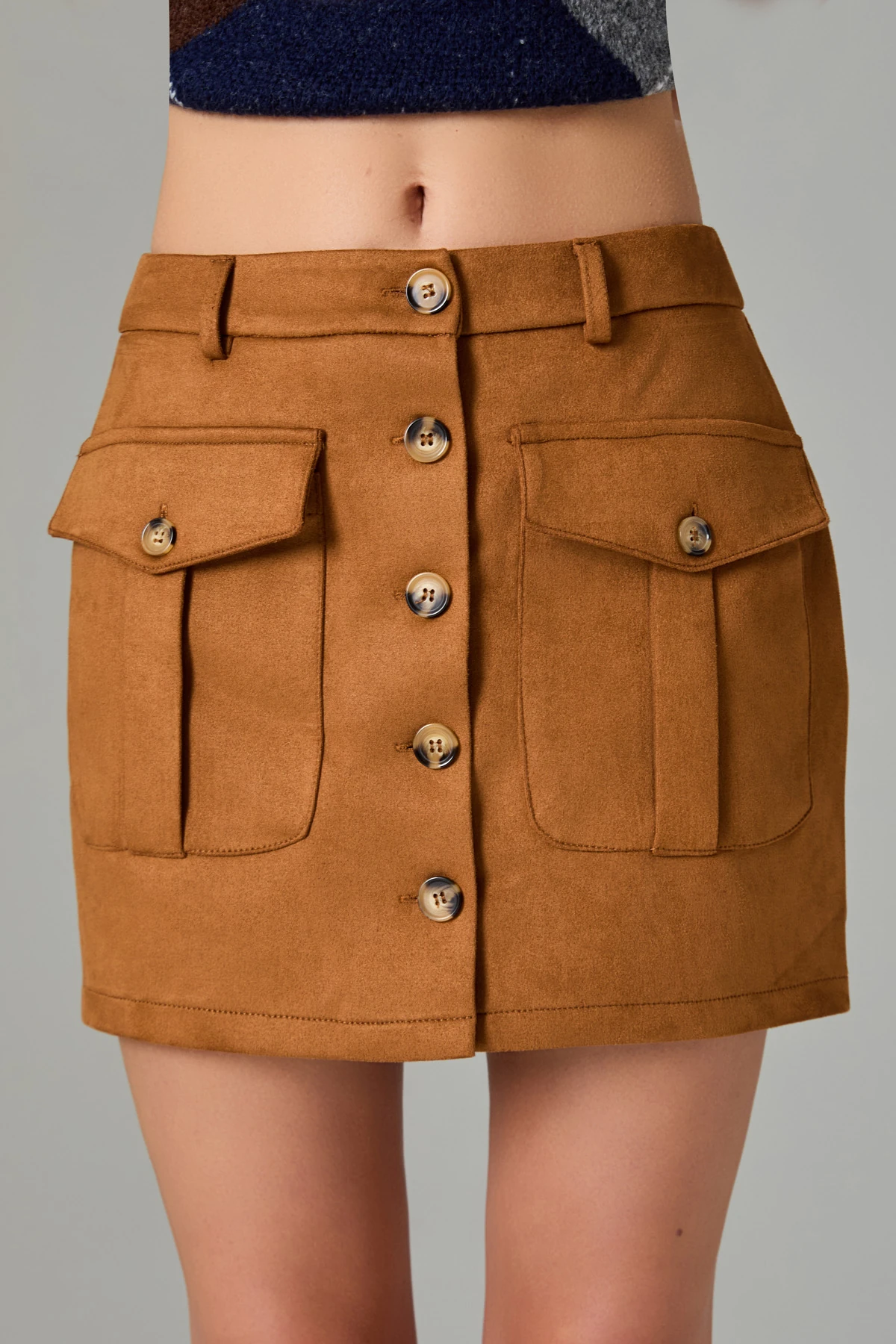 Süet Mini Etek