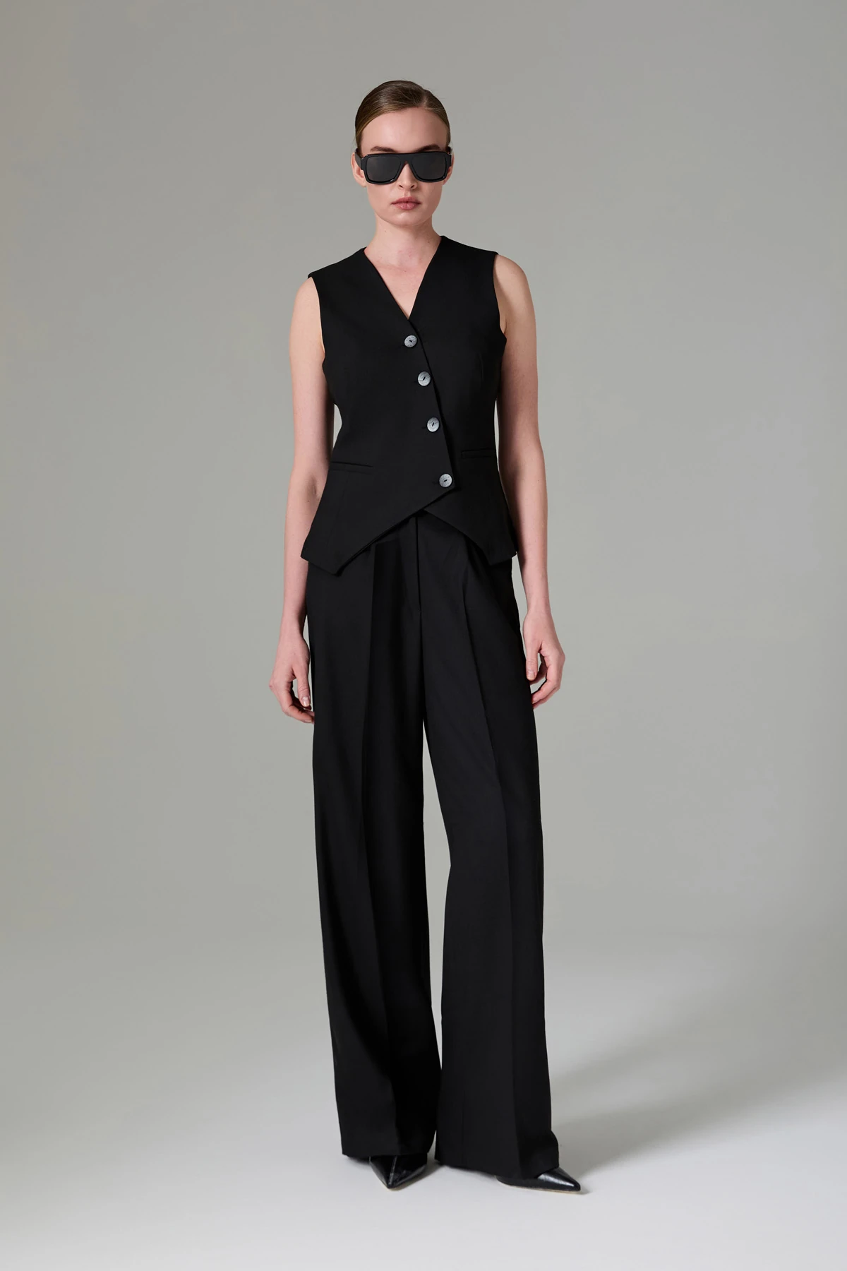 Yüksek Bel Palazzo  Pantolon