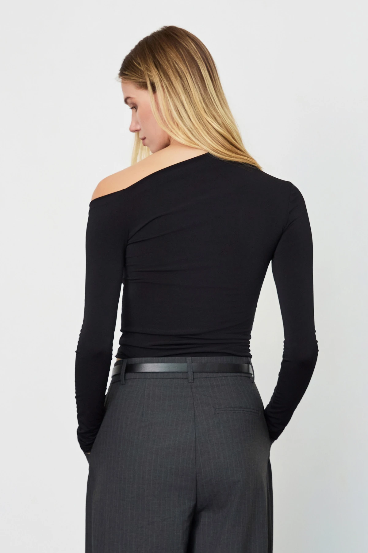 Düşük Omuz Drape Bluz