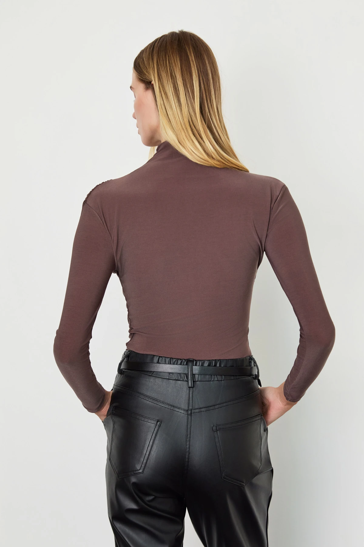 Balıkçı Yaka Drapeli Ofis Bluz