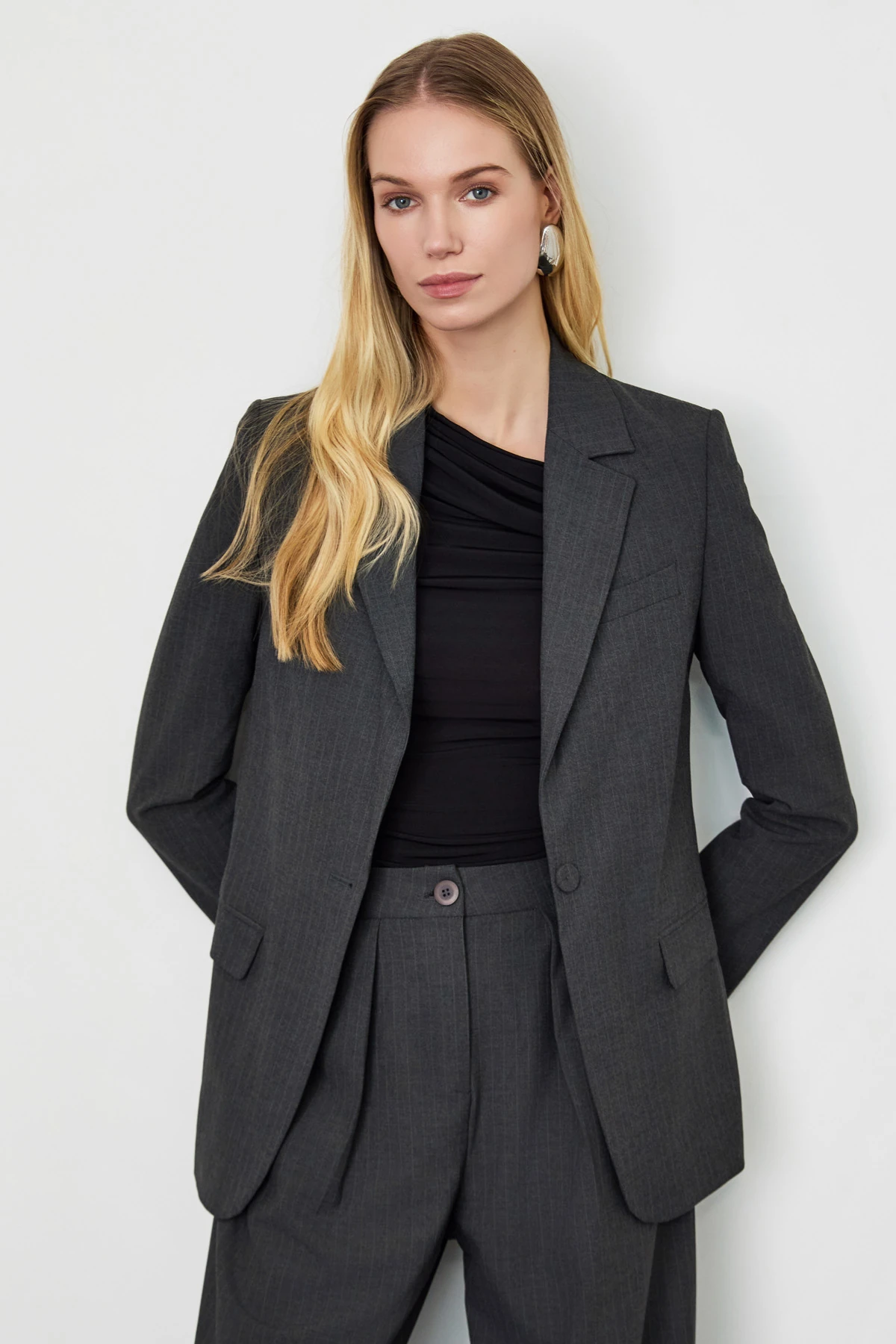 Çizgili Klasik Ceket