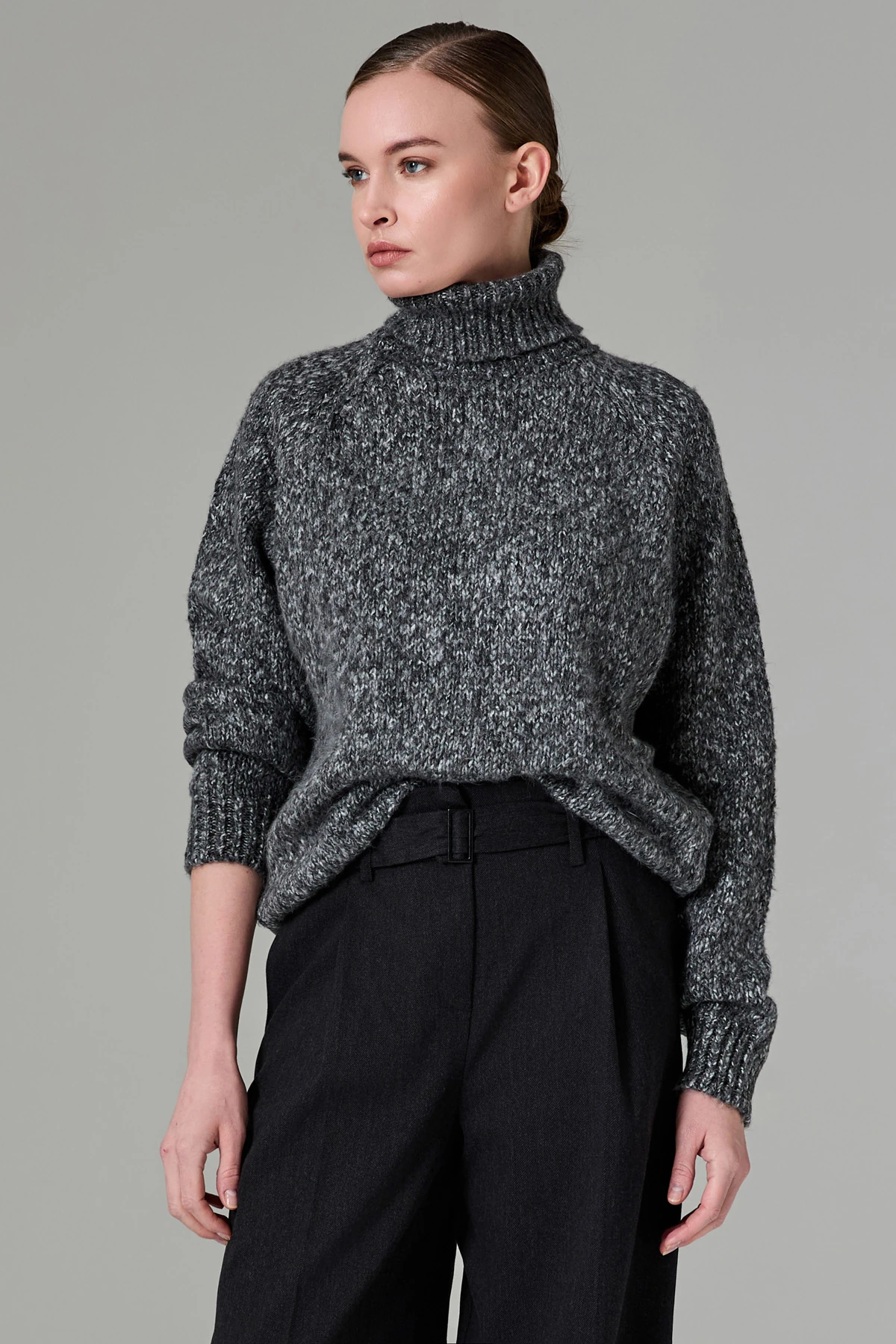 Balıkçı Yaka Kalın Triko Kazak