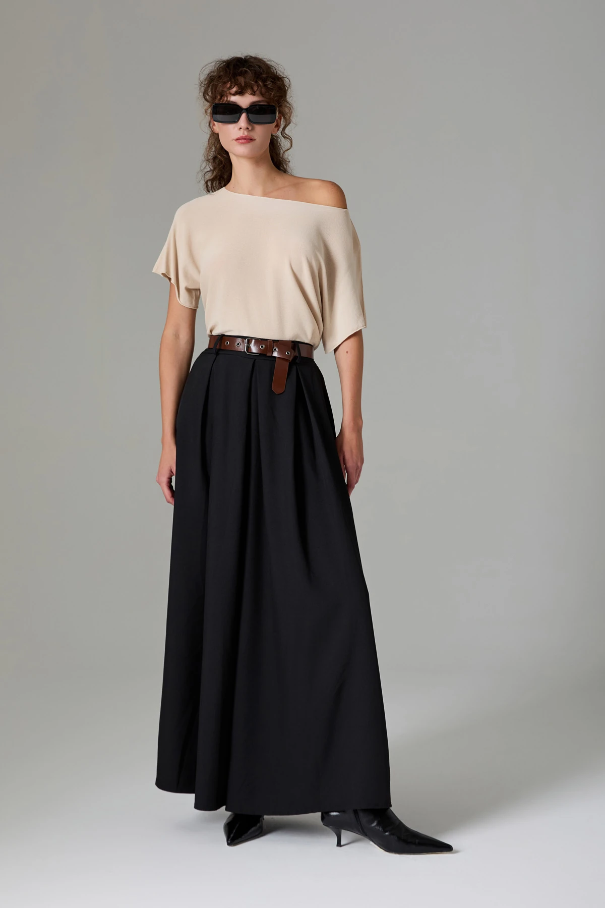 Kayık Yaka Basic Bluz