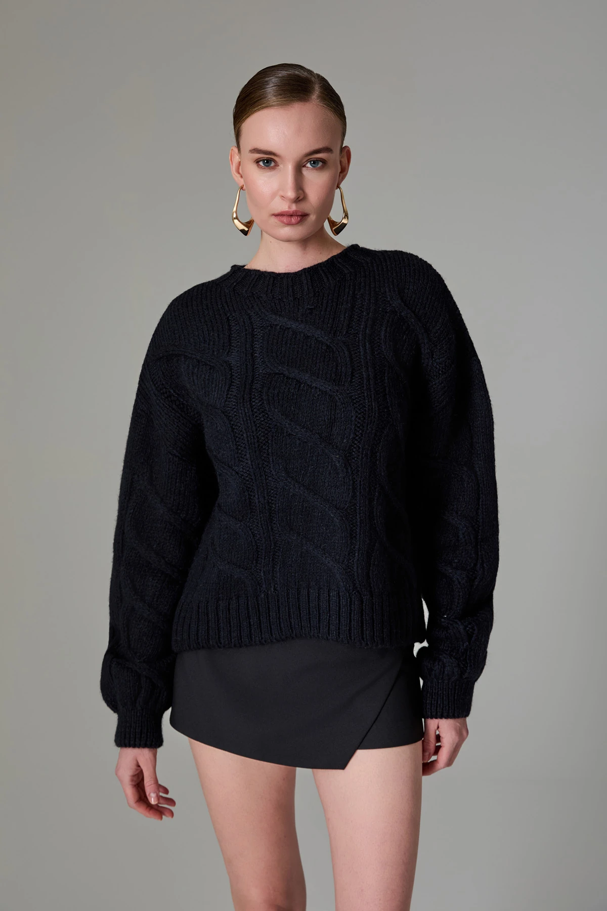 Örgü Desen Triko Kazak