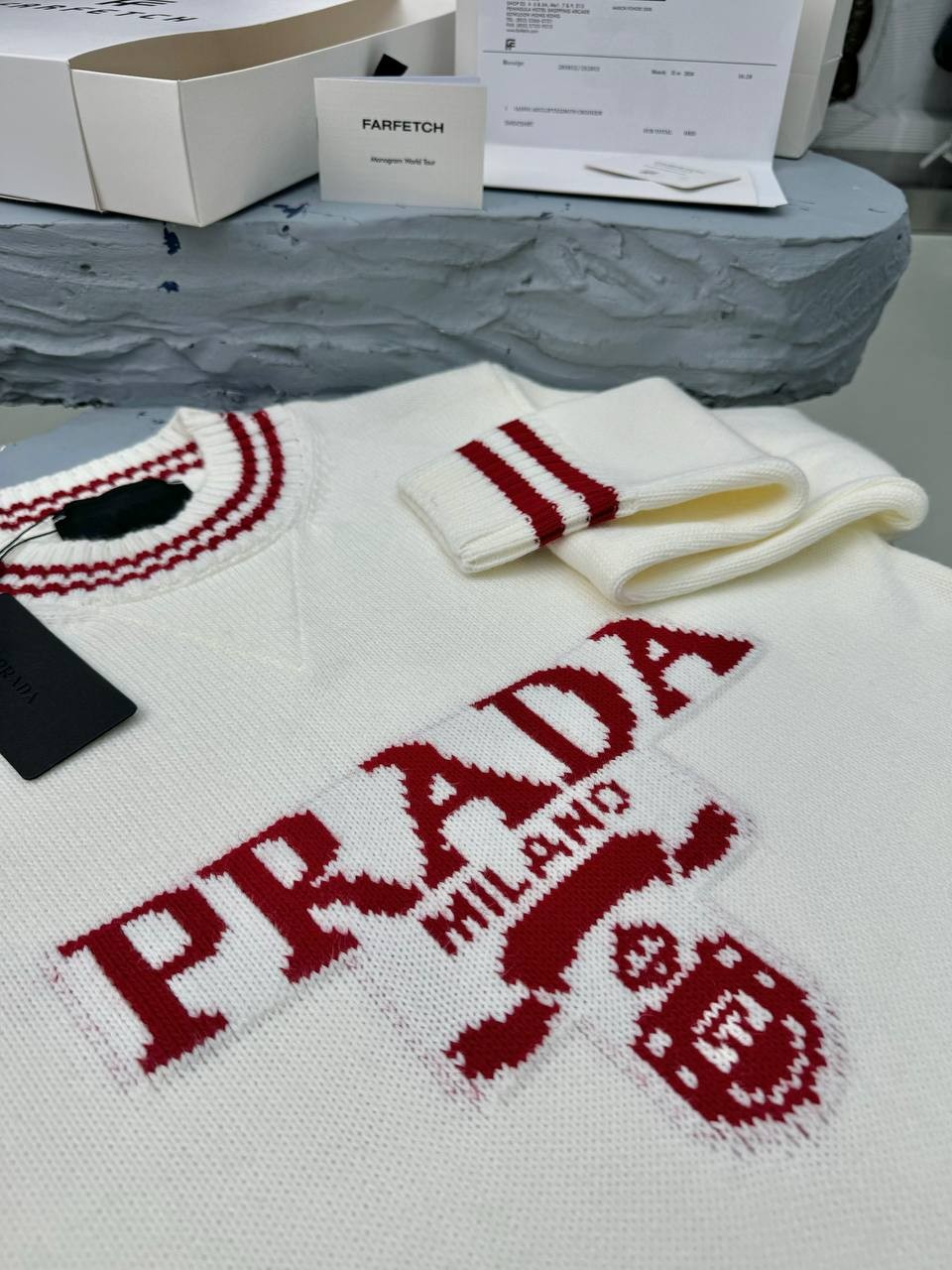 PRADA TRİKO - BEYAZ