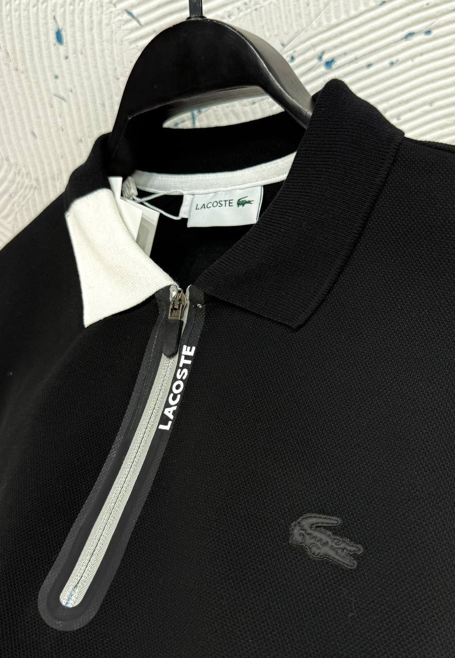 LACOSTE PİKE DOUBLE FACE - SİYAH