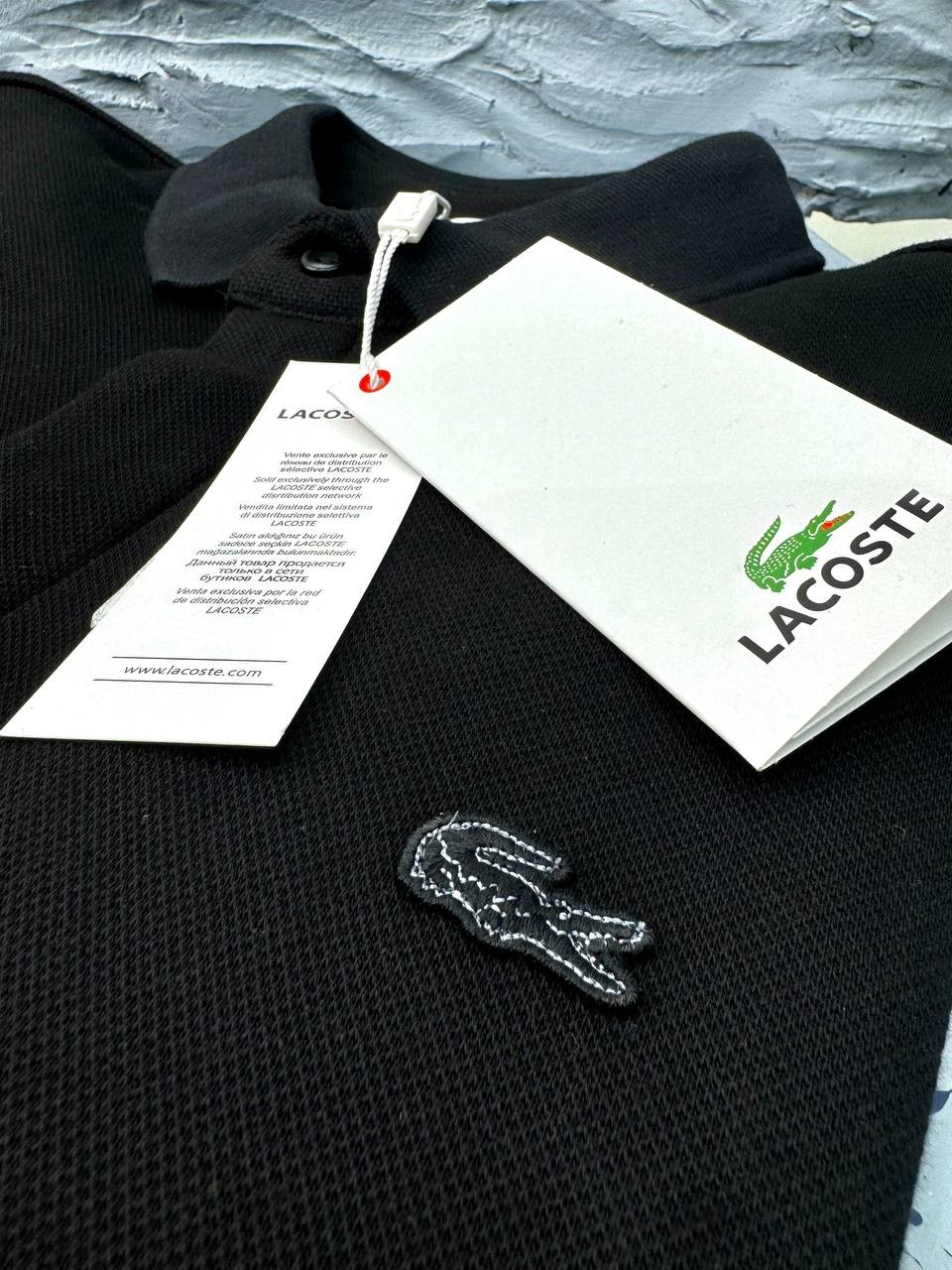 LACOSTE AMERİKAN ÇİFT TOPLAMA PİKE - SİYAH