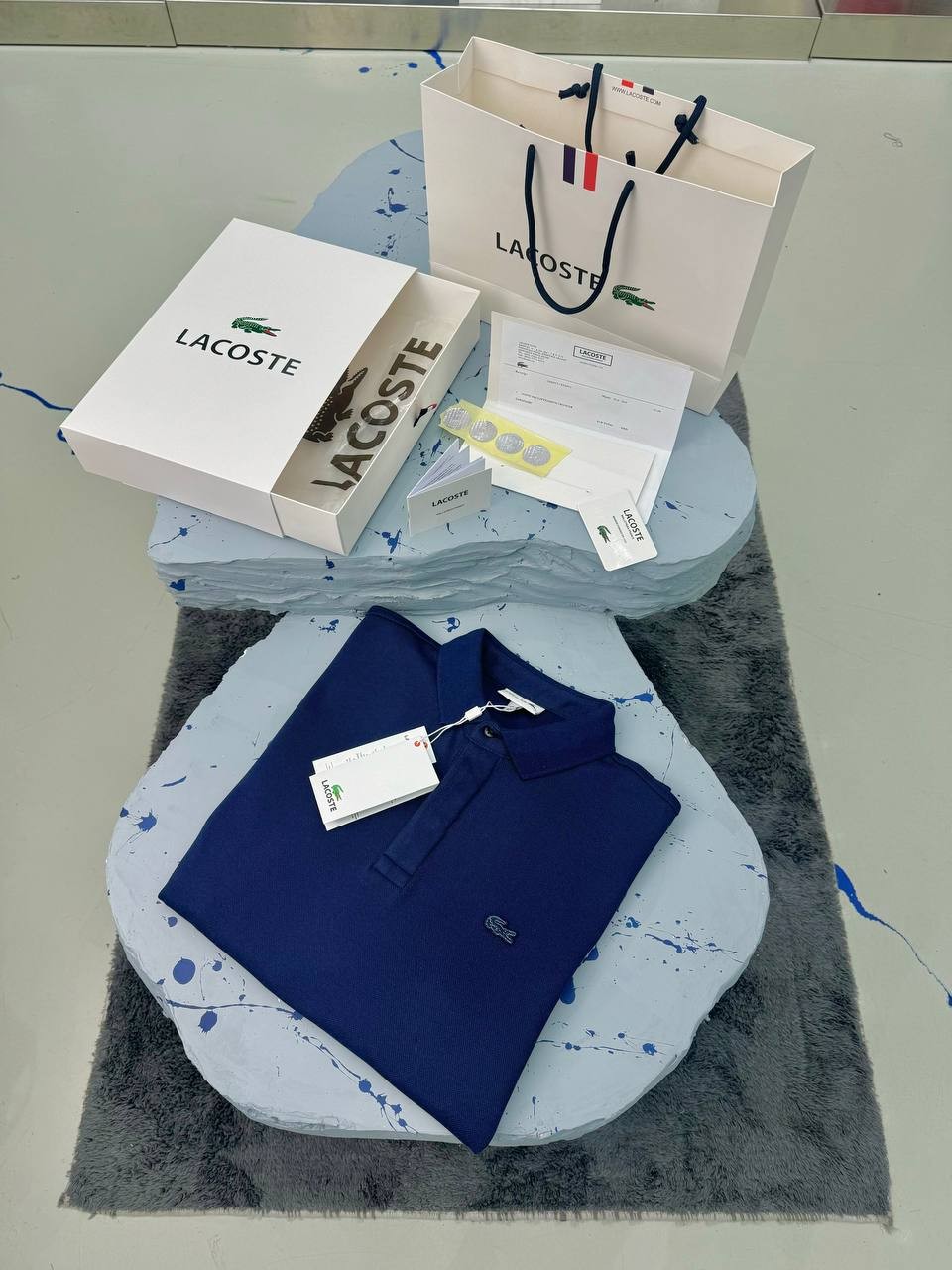 LACOSTE AMERİKAN ÇİFT TOPLAMA PİKE - LACİVERT