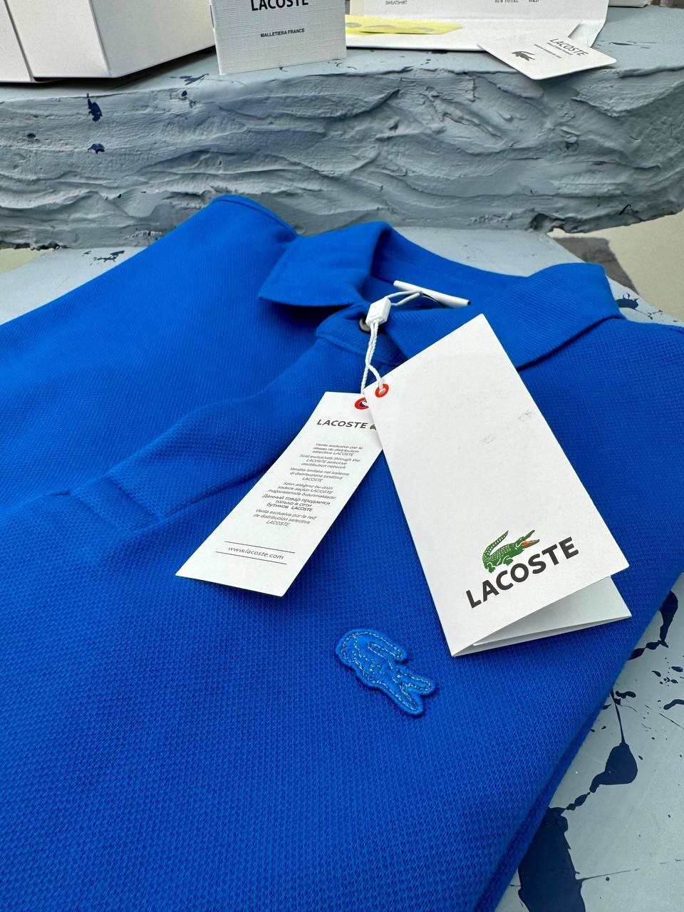 LACOSTE AMERİKAN ÇİFT TOPLAMA PİKE - MAVİ