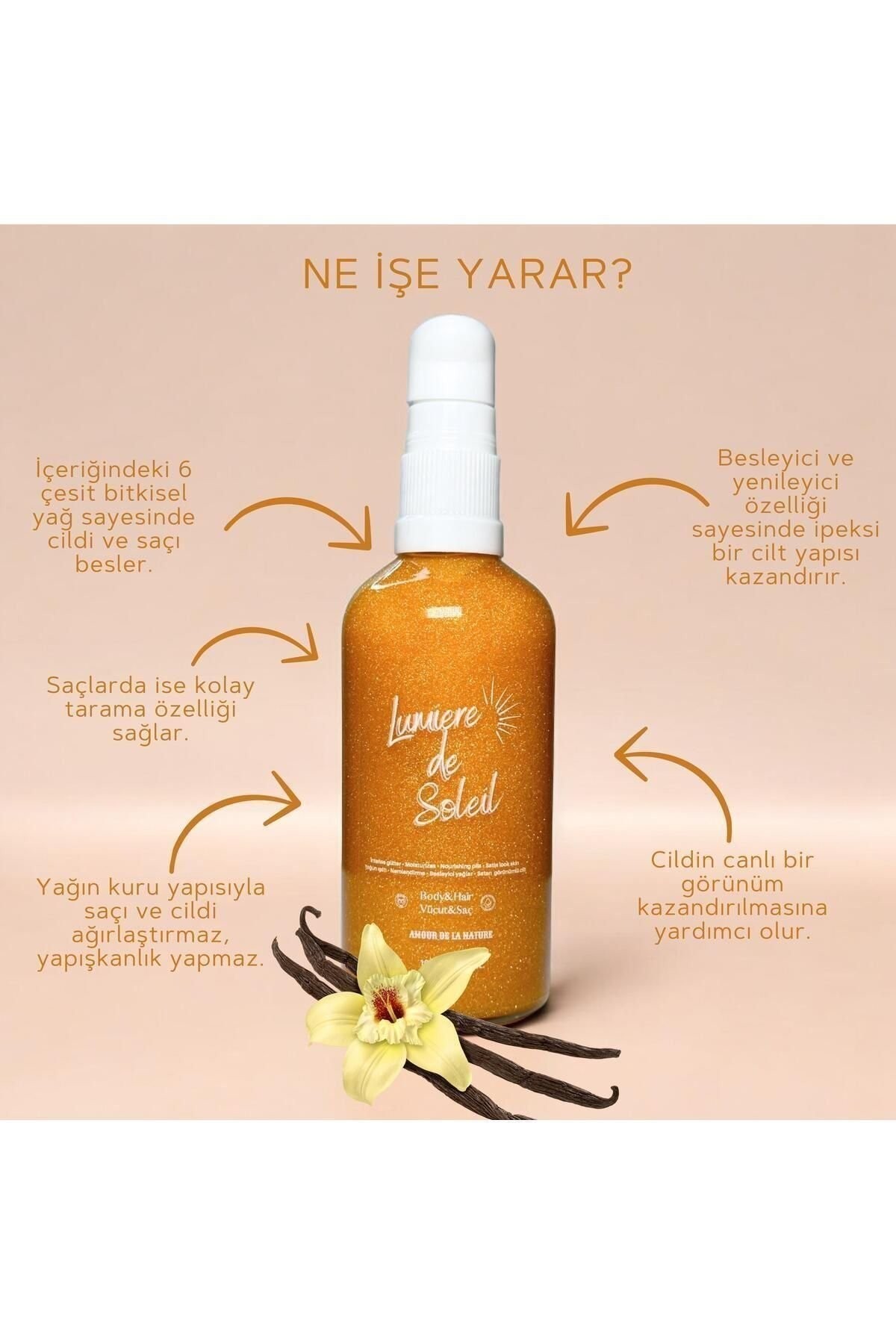 Lumiere De Soleil Işıltılı Simli Nemlendirici Yağ 100ML