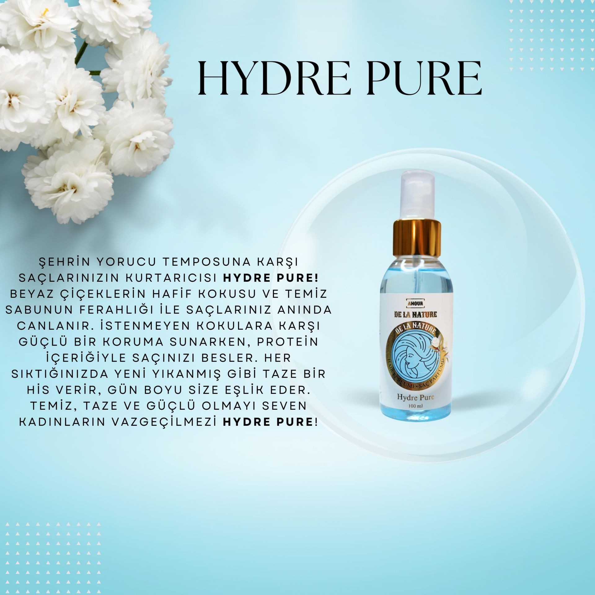 Hydre Pure Saç Parfümü 100ml Edp