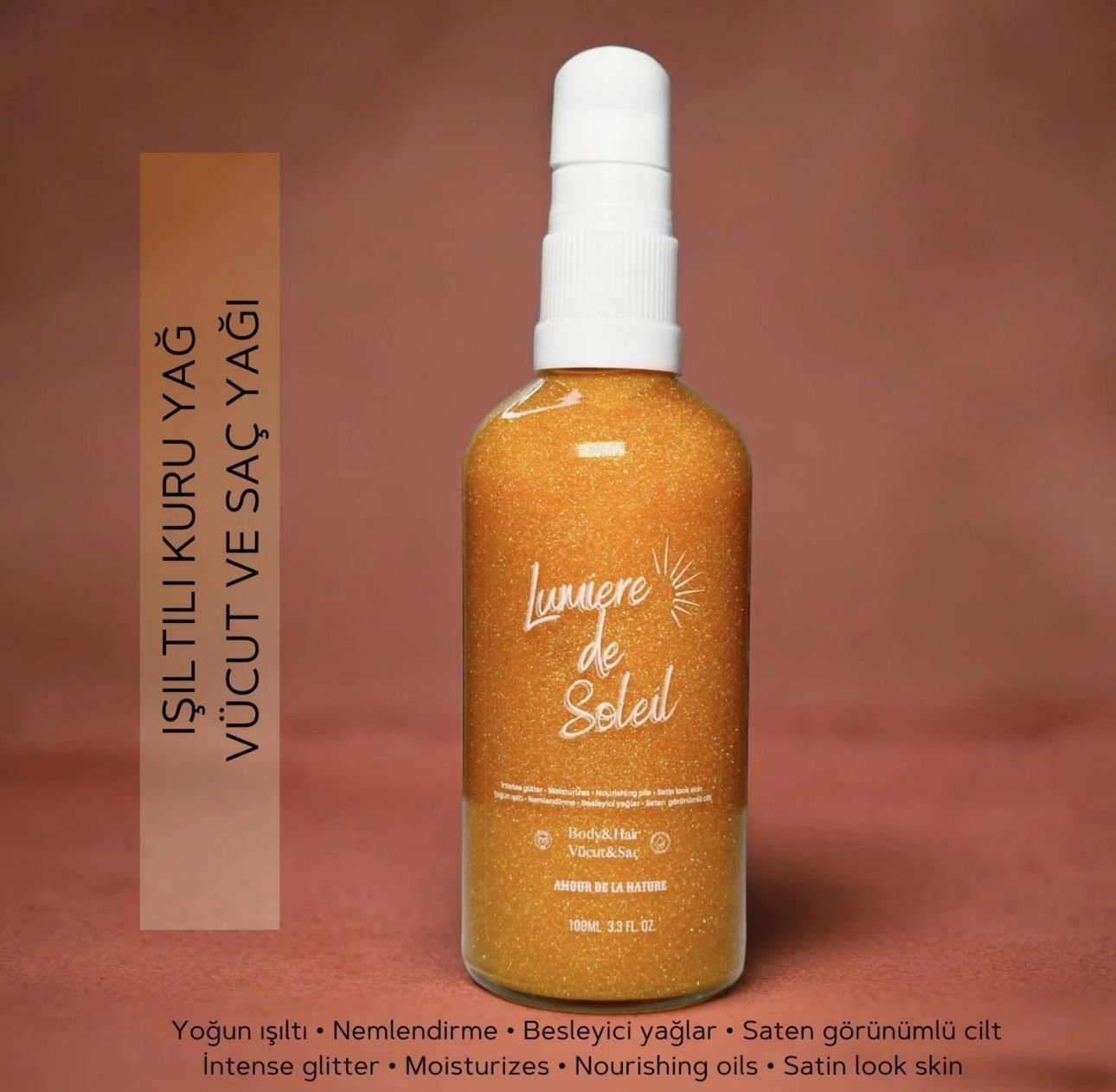 Lumiere De Soleil Işıltılı Simli Nemlendirici Yağ 100ML