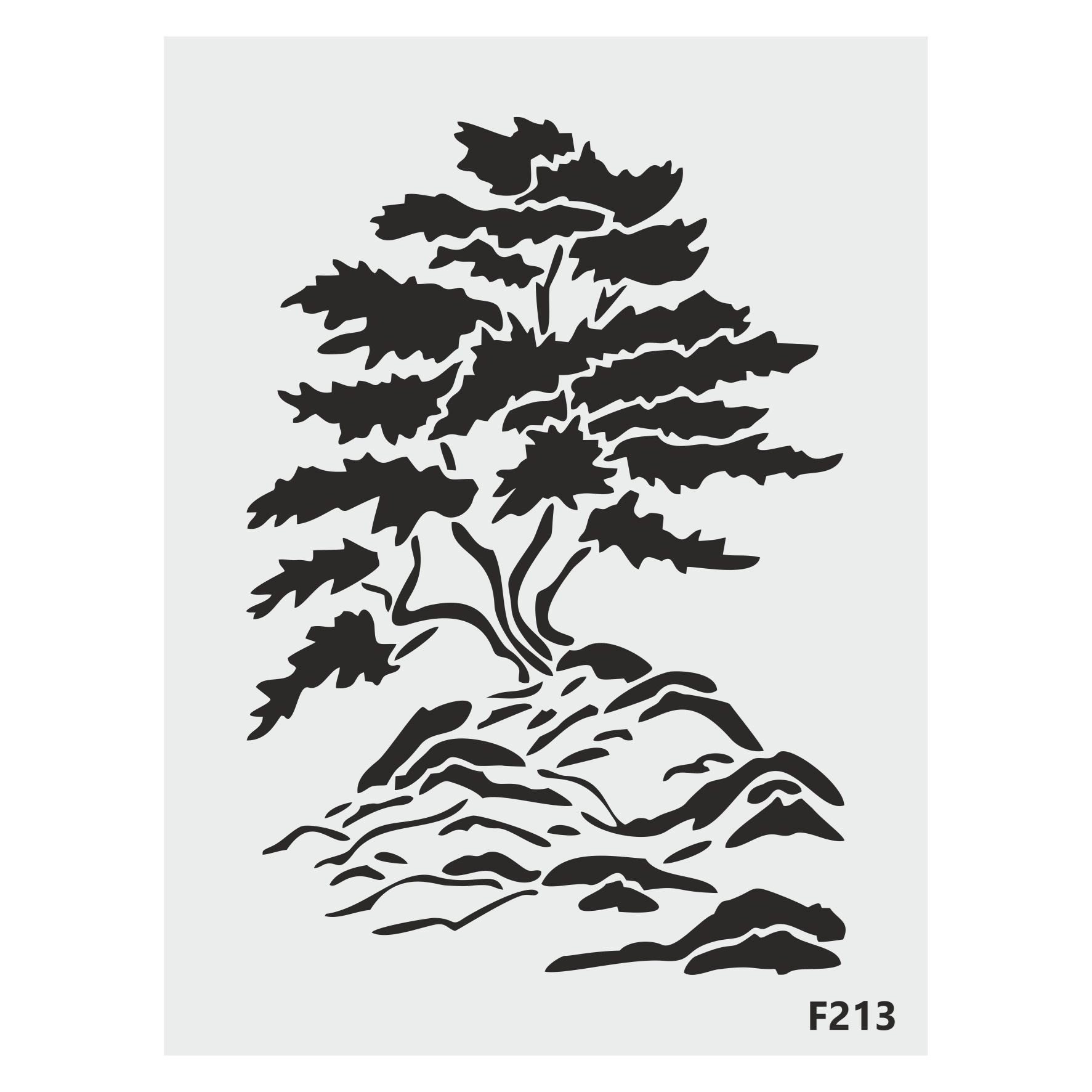 Stencil Tasarım F213 Ağaç Duvar Ahşap Cam Boyama Şablonu