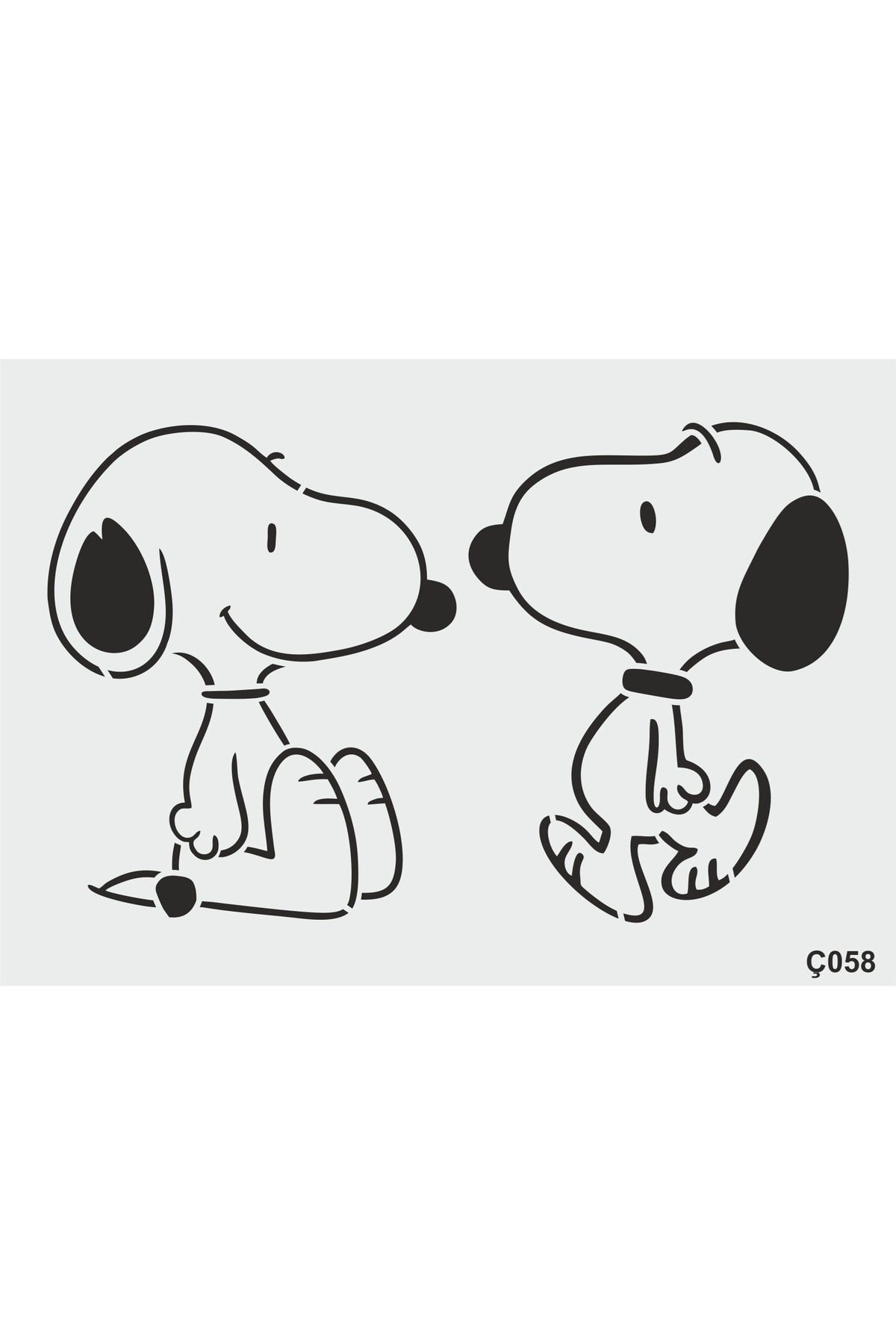 Snoopy Duvar Ahşap Cam Boyama Deseni