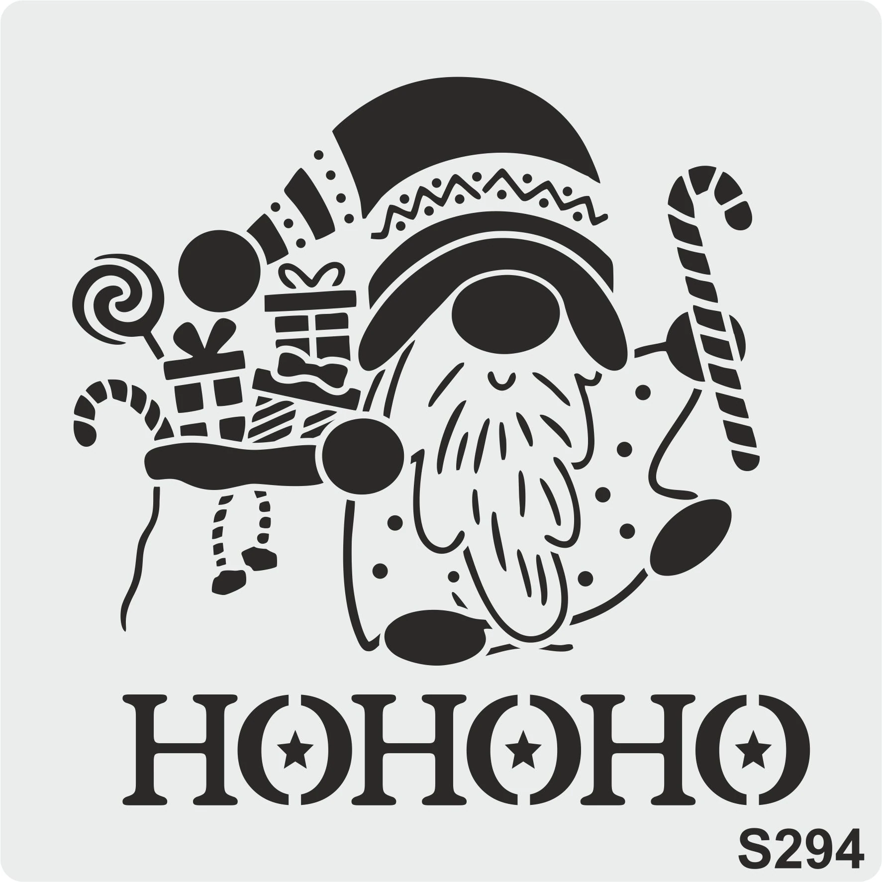 Stencil Tasarım S294 - Gnome , Eşya,kumaş,fayans Boyama Şablonları