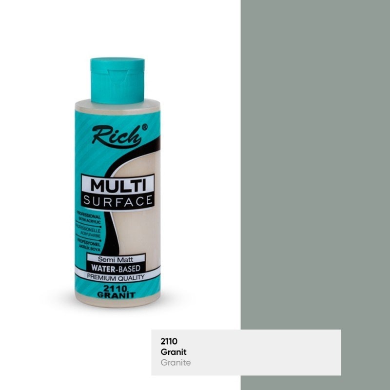 Rich Multi Surface 120 cc Granit 2110 Akrilik  Ahşap, Cam, Fayans Stencil Boyası