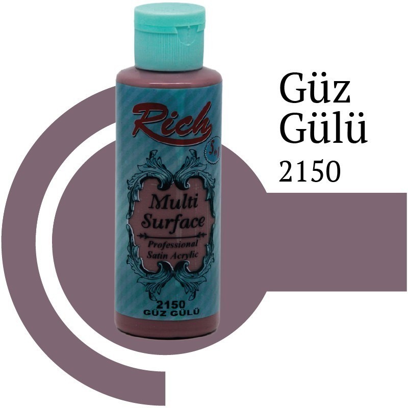 Rich Multi Surface 120 cc Güz Gülü 2150 Akrilik  Ahşap, Cam, Fayans Stencil Boyası