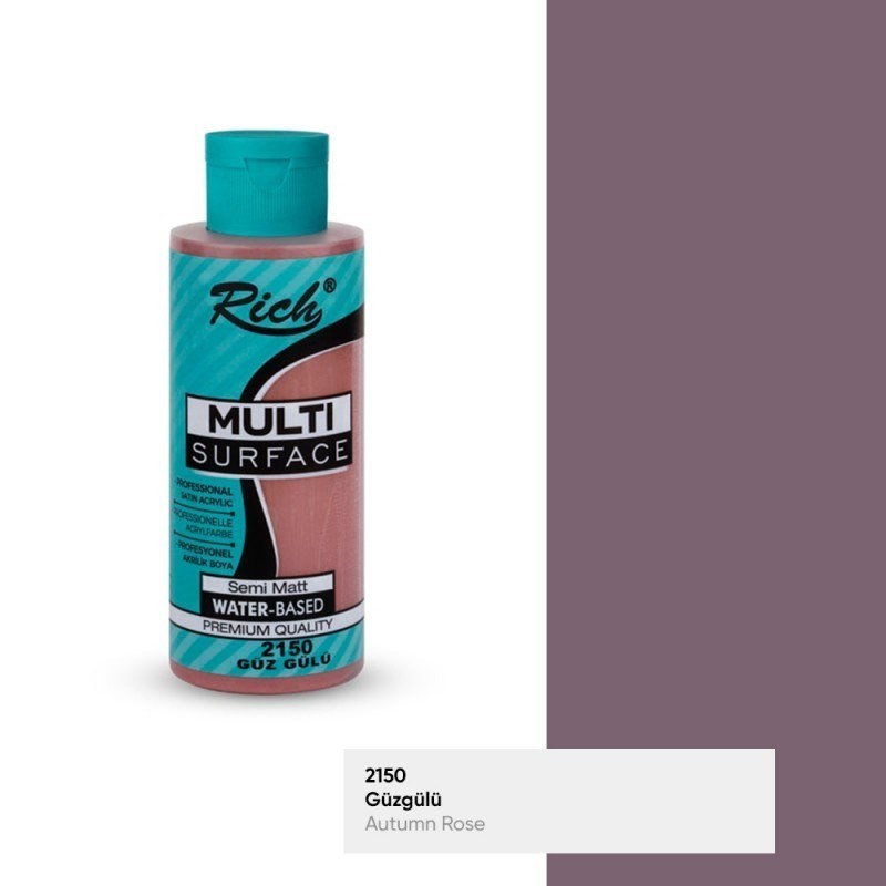 Rich Multi Surface 120 cc Güz Gülü 2150 Akrilik  Ahşap, Cam, Fayans Stencil Boyası
