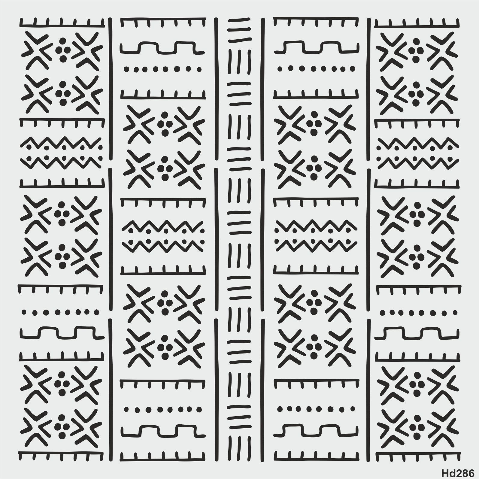 Stencil Tasarım HD286- Dekoratif Duvar, Eşya, Fayans,kumaş Boyama Şablonları