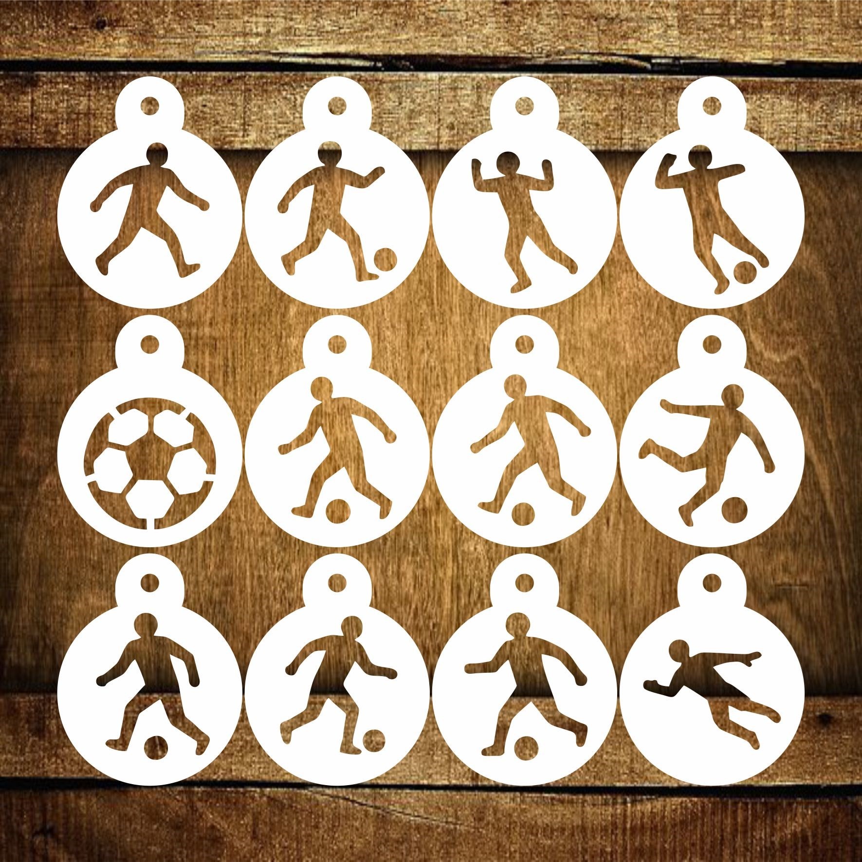 Cakes Stencil St475 Futbol Yüz boyama,Pasta, Kurabiye, Kek Süsleme Şablonları