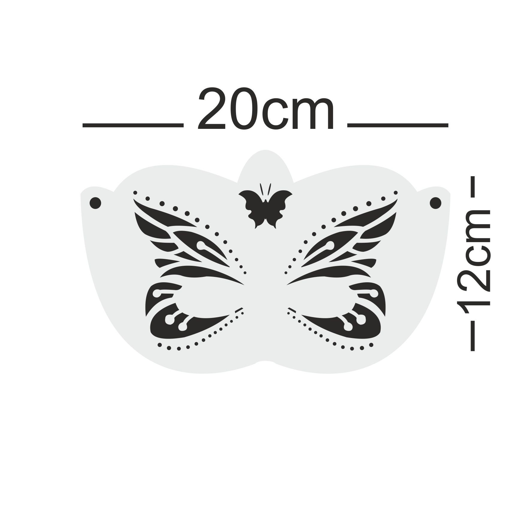 Stencil Tasarım 12 Adet SL094 Çocuk Yüz Boyama Maskeleri SET:47 Pasta, Ahşap, Yüz Boyama Şablonu