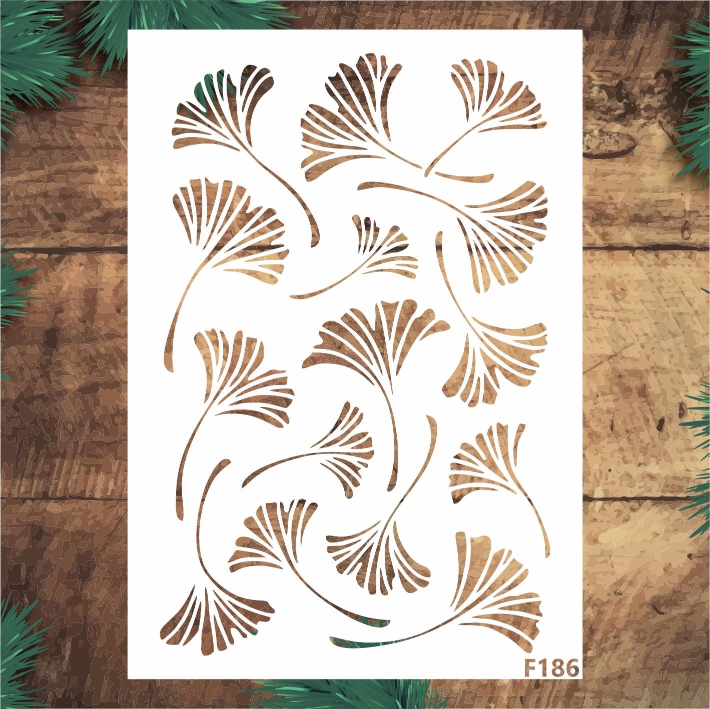 Stencil Tasarım F220 15x20cm 4 lü set - Dekoratif Duvar, Eşya, Fayans,kumaş Boyama Şablonları