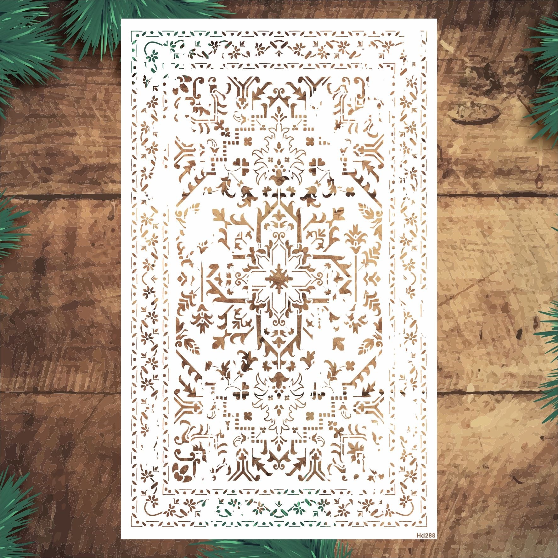 Stencil Tasarım HD288 Kilim - Dekoratif Duvar, Eşya, Fayans,kumaş Boyama Şablonları