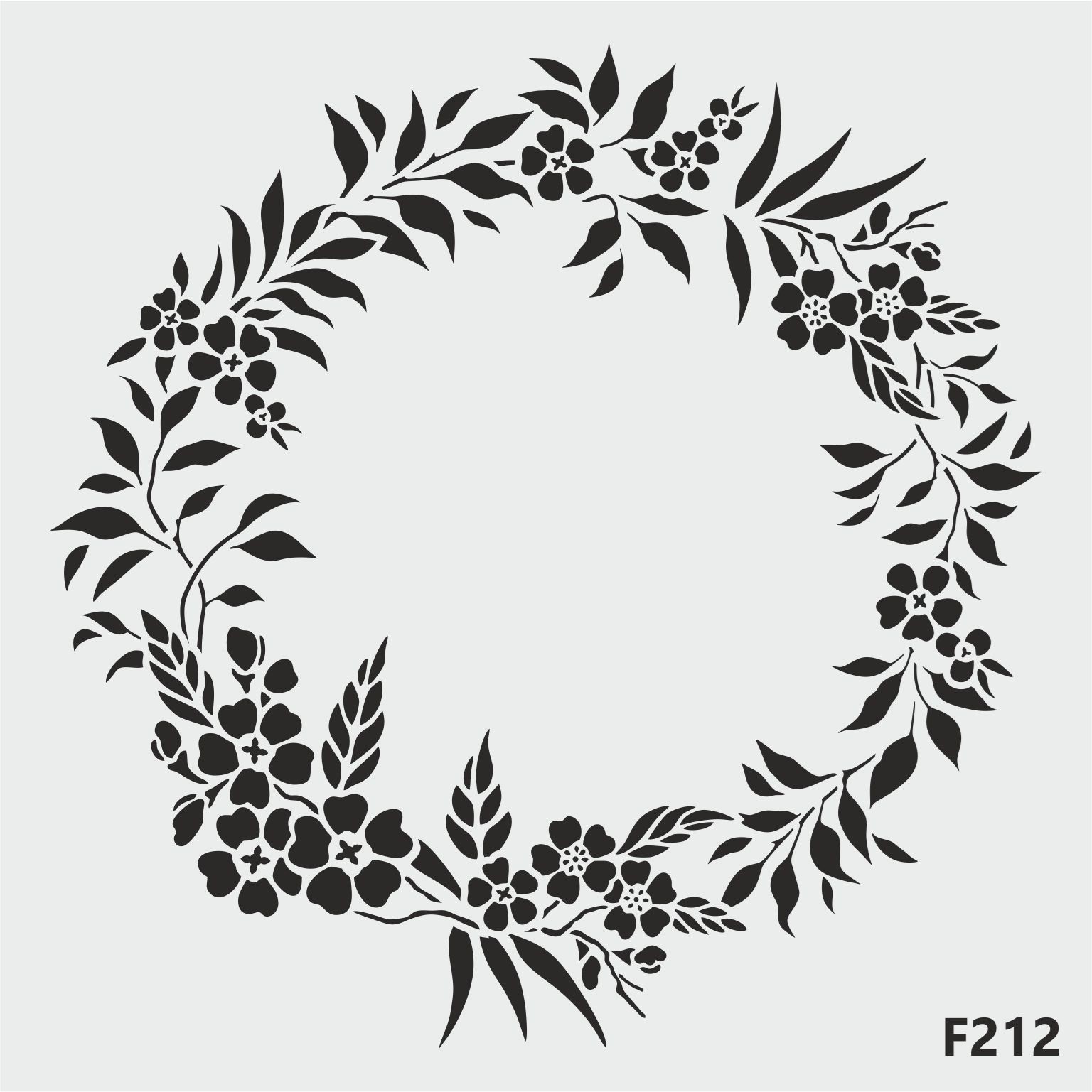 Stencil Tasarım F212 Duvar Ahşap Cam Cam  Boyama Şablonu