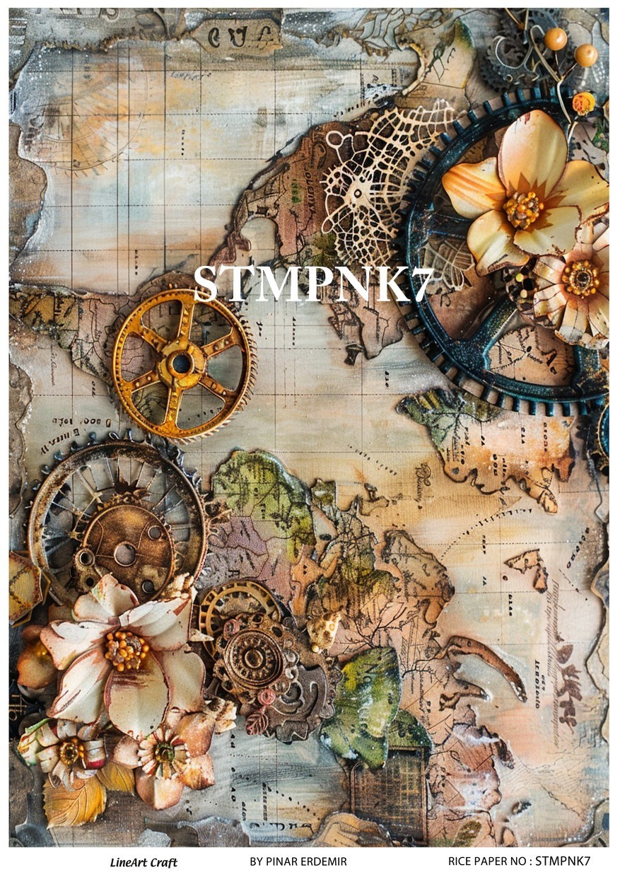 Lineart Pirinç Dekopaj Kağıdı STMPNK7 29x42cm