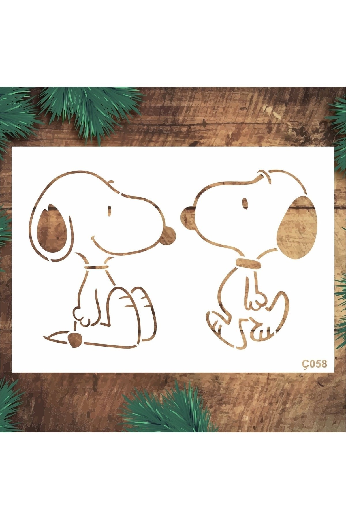 Snoopy Duvar Ahşap Cam Boyama Deseni