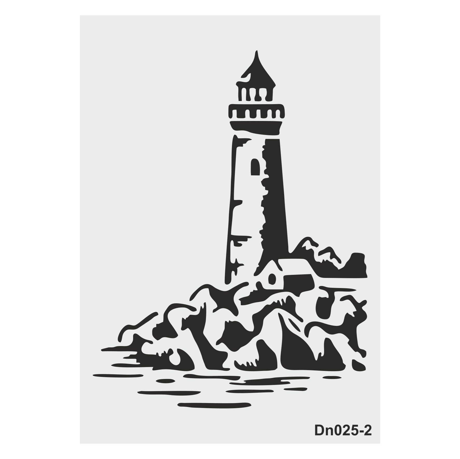Stencil Tasarım DN025 Deniz Temalı , 21x30cm , 3lü  stencil seti  SET:43   Duvar Ahşap Boyama Desen 