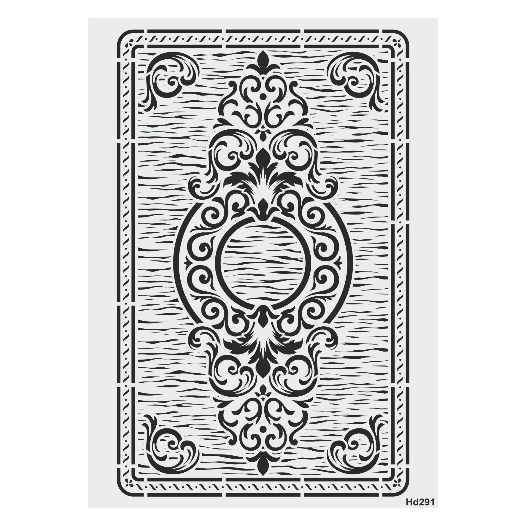 Stencil Tasarım Hd291 Kilim- Dekoratif Duvar, Eşya,kumaş,fayans Boyama Şablonları