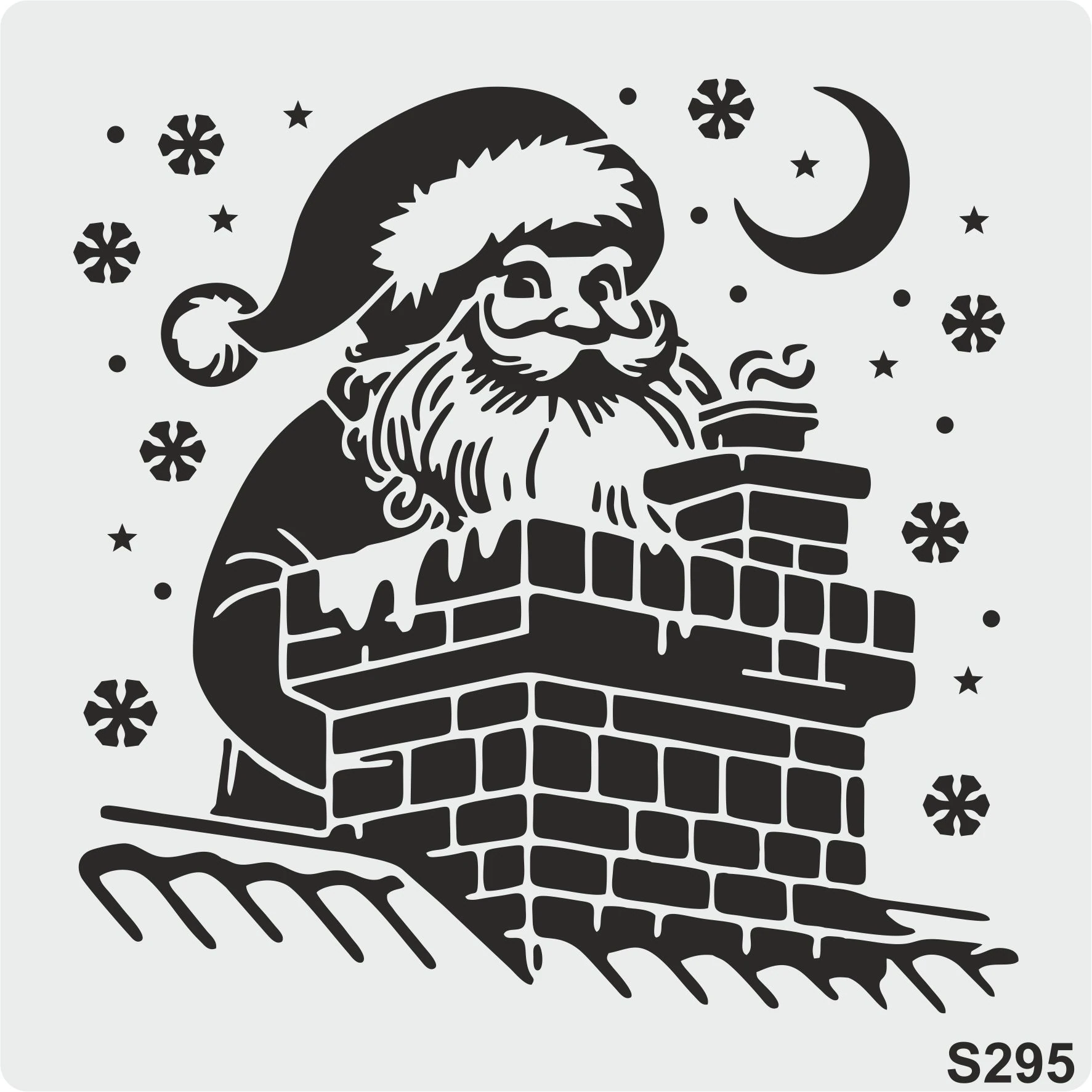 Stencil Tasarım S295 Noel Baba - Gnome ,Duvar, Eşya,kumaş, Boyama Şablonları