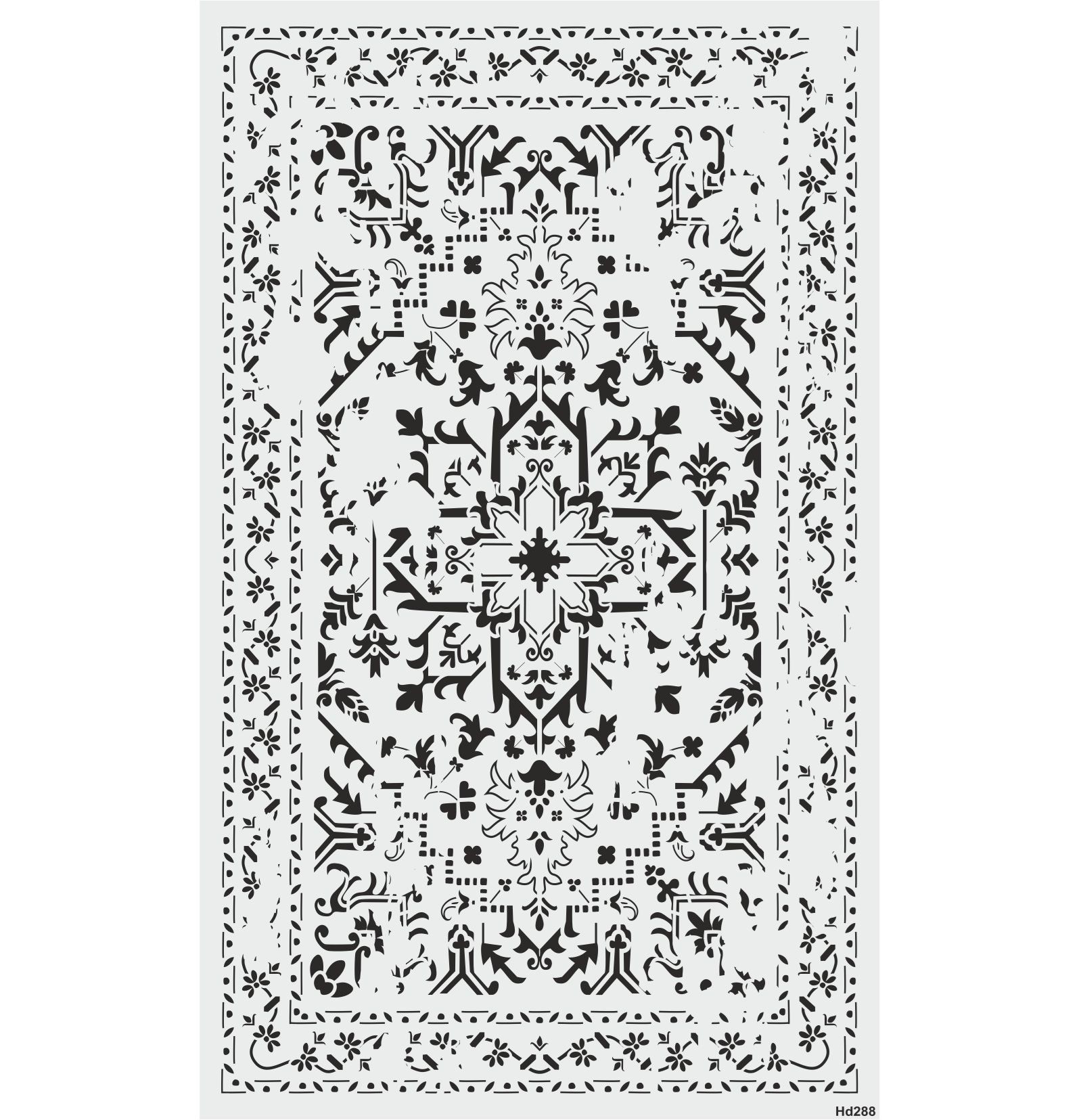 Stencil Tasarım HD288 Kilim - Dekoratif Duvar, Eşya, Fayans,kumaş Boyama Şablonları