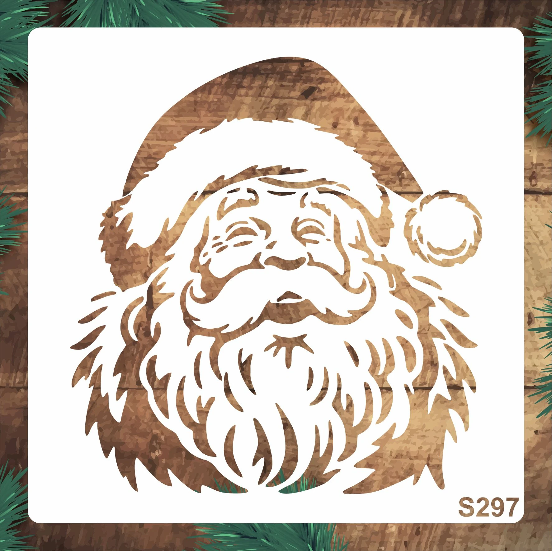 Stencil Tasarım S297 Noel Baba ,Duvar, Eşya,kumaş,fayans Boyama Şablonları