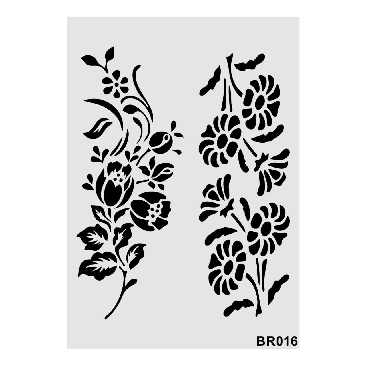 Stencil Tasarım Br016 Duvar Ahşap Cam Boyama Deseni