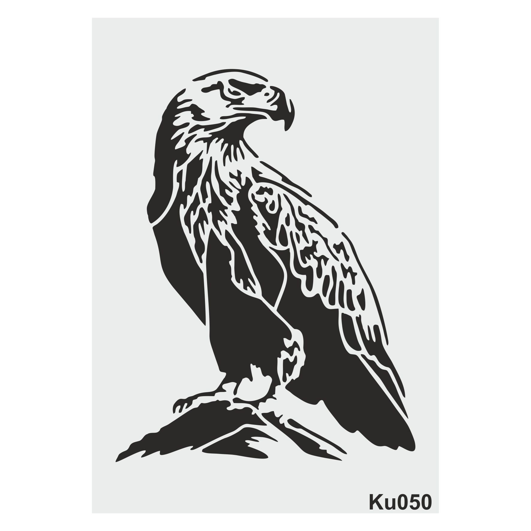 Stencil Tasarım Ku050 KARTAL  Duvar Ahşap Cam  Kumaş Boyama Deseni
