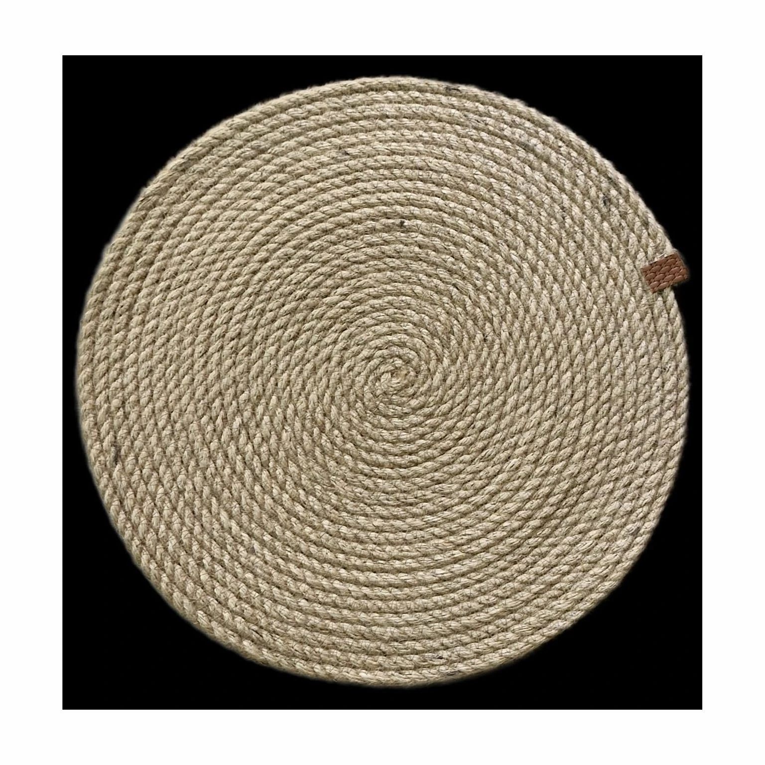 Doğal Jüt İp Makine Dikişli Supla 33x33cm