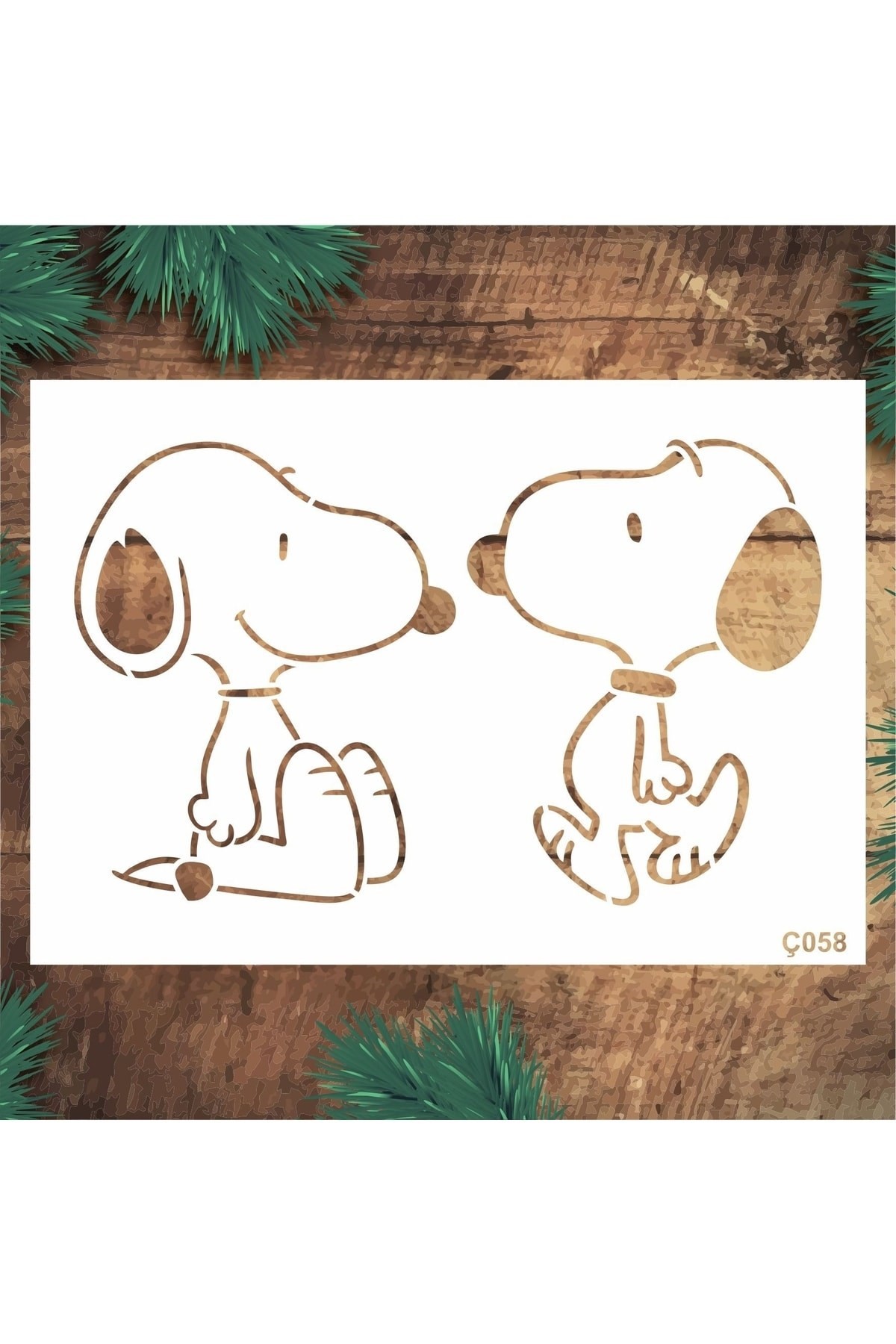 Snoopy Duvar Ahşap Cam Boyama Deseni