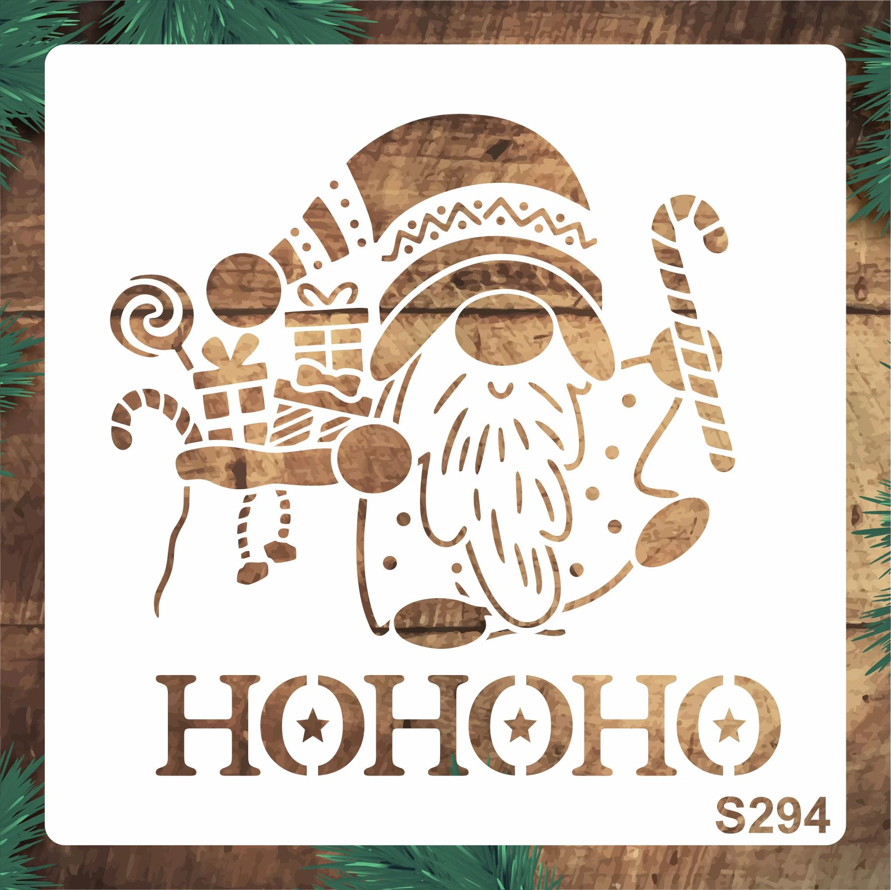 Stencil Tasarım S294 - Gnome , Eşya,kumaş,fayans Boyama Şablonları