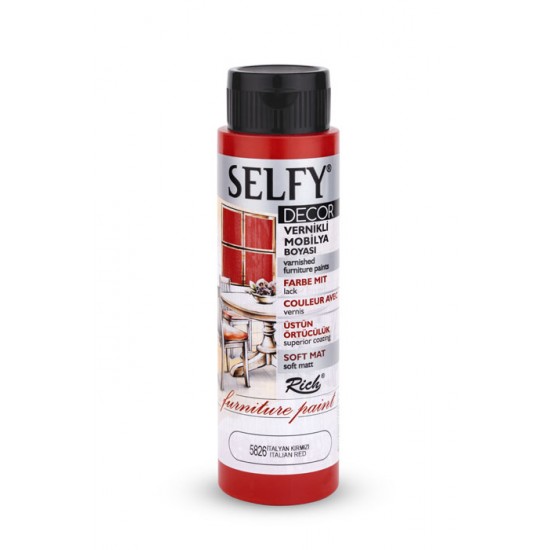 RICH SELFY DECOR 500 ML ITALYAN KIRMIZI-5826 Vernikli Mobilya Boyası
