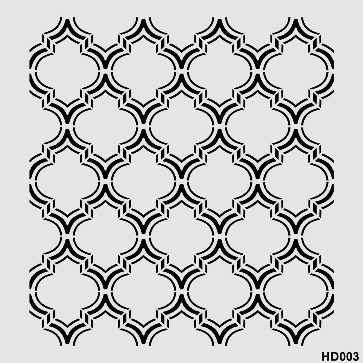 Stencil Tasarım Hd003 Duvar Ahşap Cam Boyama Deseni