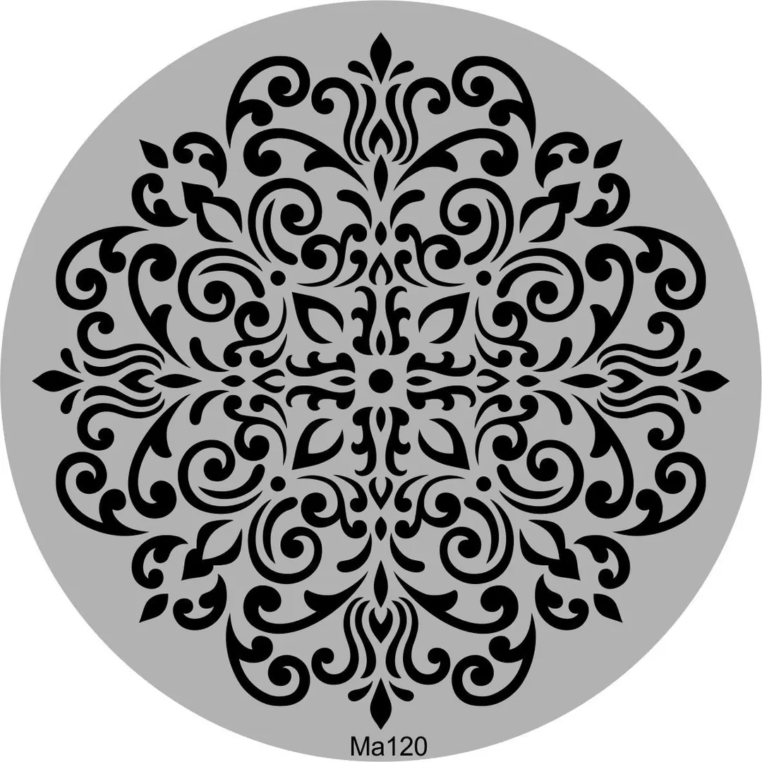 MA120 Mandala Stencil Şablonu | Stencil Tasarım