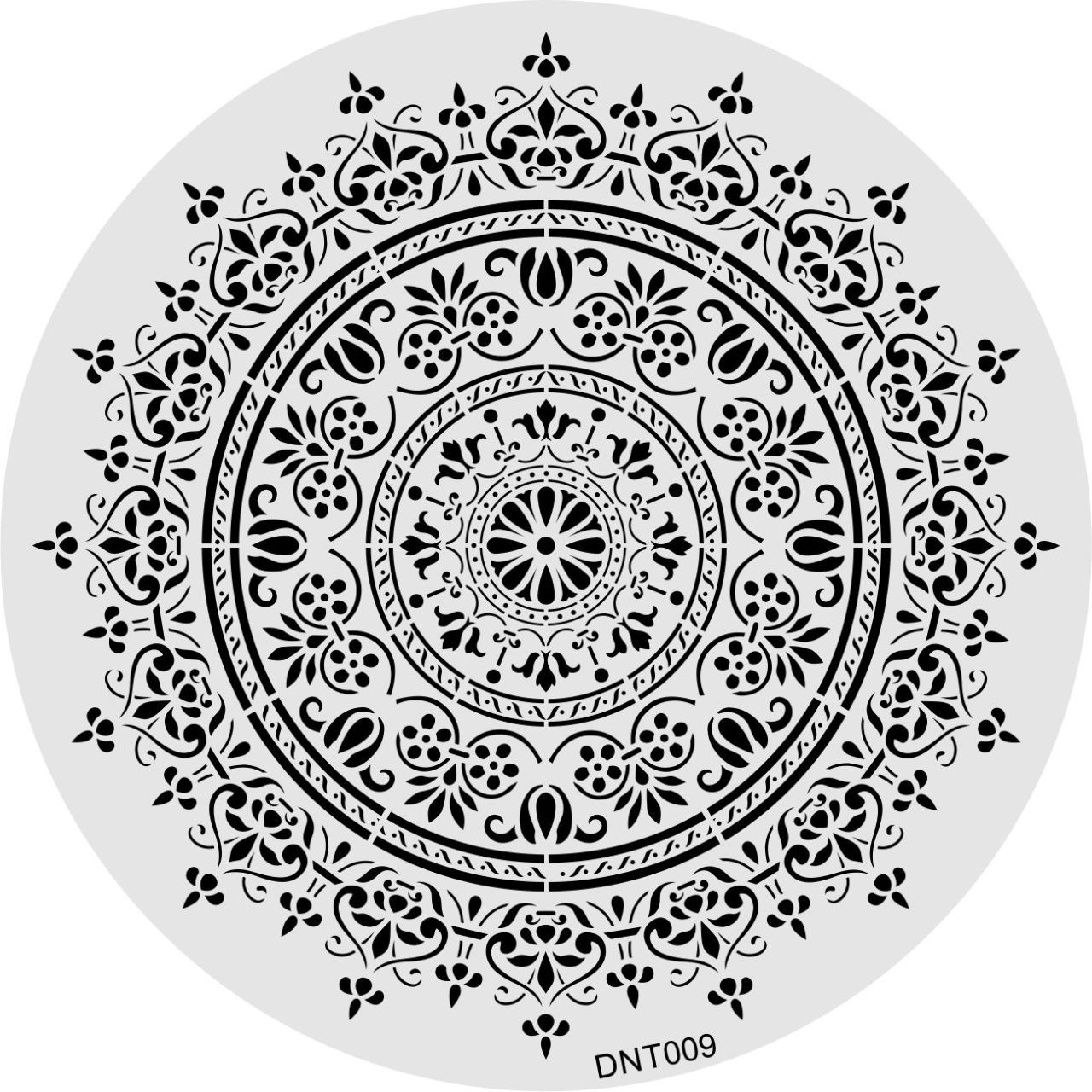 Stencil Tasarım Dnt009 Mandala Duvar Ahşap Cam Boyama Deseni