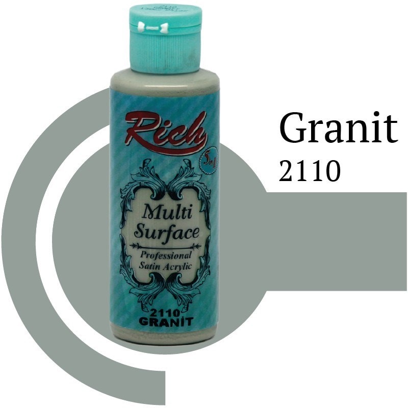 Rich Multi Surface 120 cc Granit 2110 Akrilik  Ahşap, Cam, Fayans Stencil Boyası