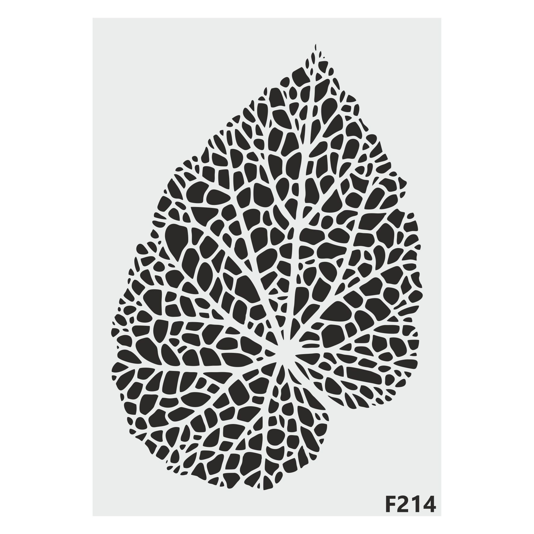 Stencil Tasarım F214 Yaprak Duvar Ahşap Cam Boyama Şablonu