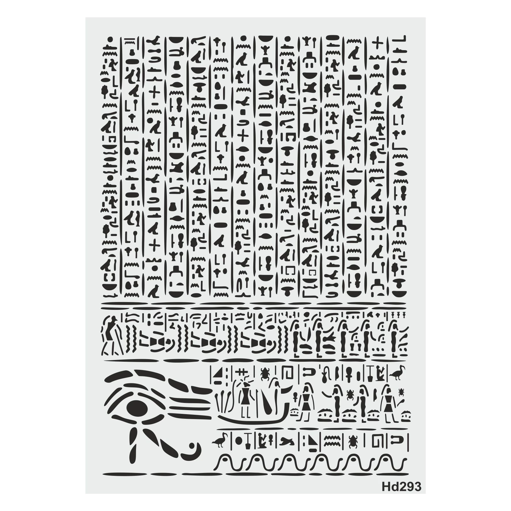 Stencil Tasarım Hd293 Aztek,- Dekoratif Duvar, Eşya,kumaş,fayans Boyama Şablonları